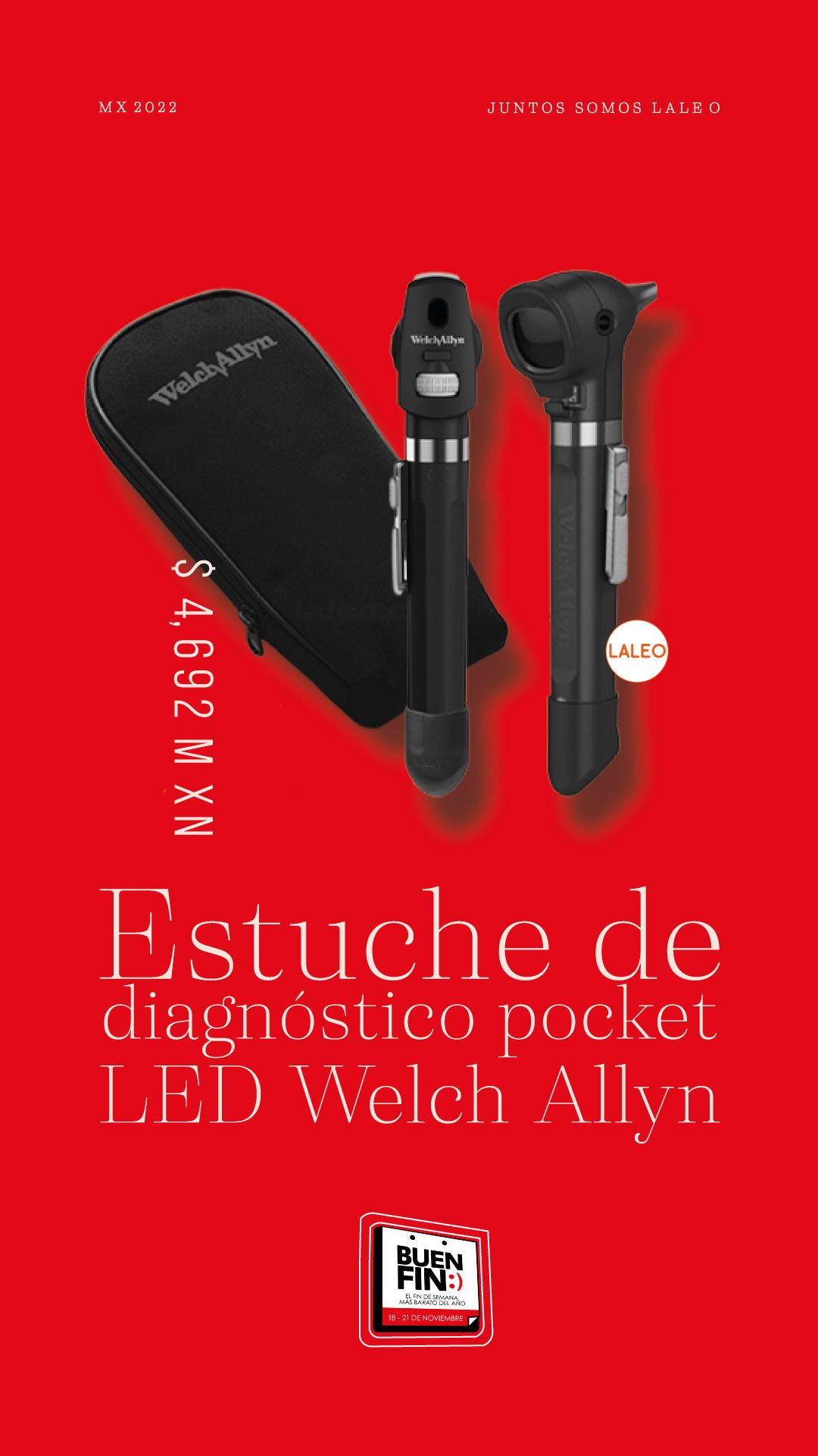 Estuche de diagnóstico Pocket LED Welch Allyn