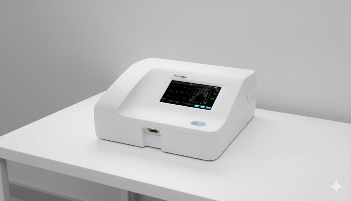 Cómo usar el Electrocardiógrafo Welch Allyn CP150