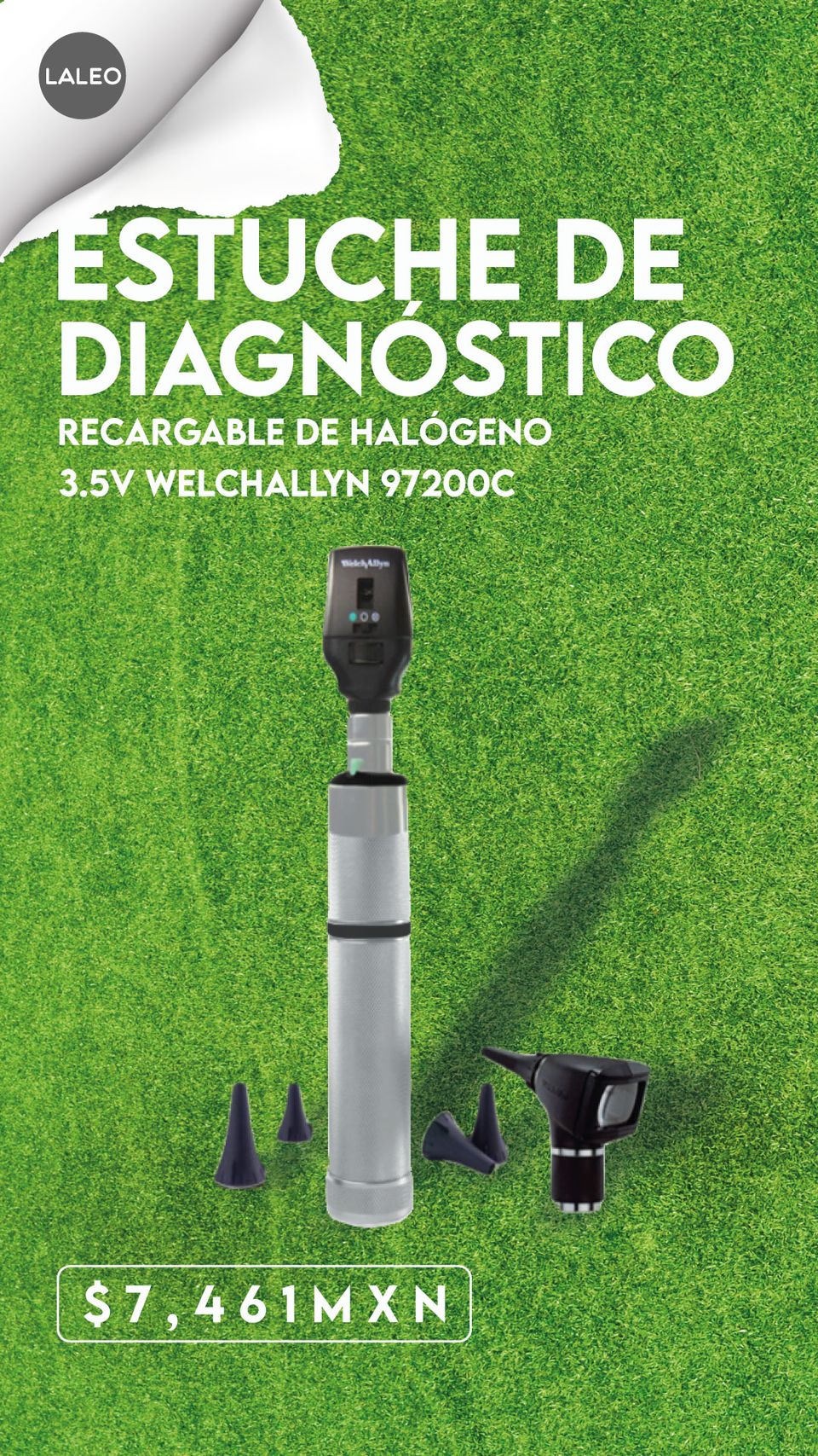 Estuche de diagnóstico recargable de halógeno 3.5V Welchallyn 97200C